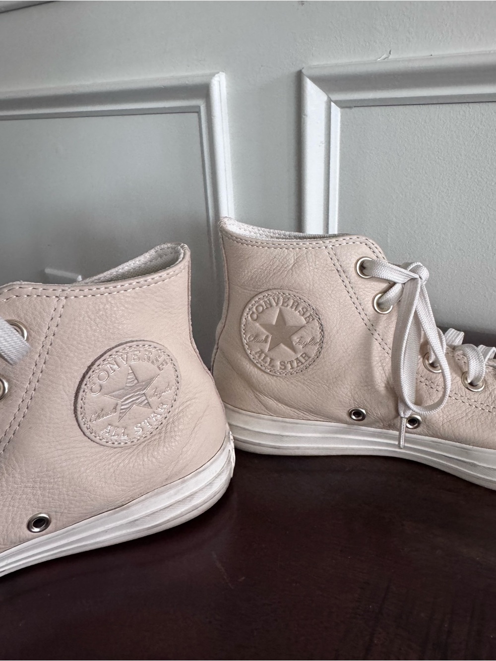 Converse High Top Sneakers - cream Leather